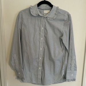 J. Crew Button Down Ruffle Blouse
